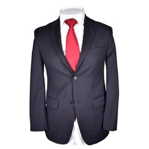 Alfani Black w/Black Pinstripes Suit Jacket 36S